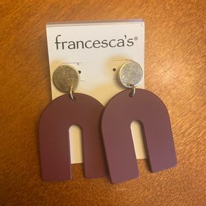 Purple and gold earrings